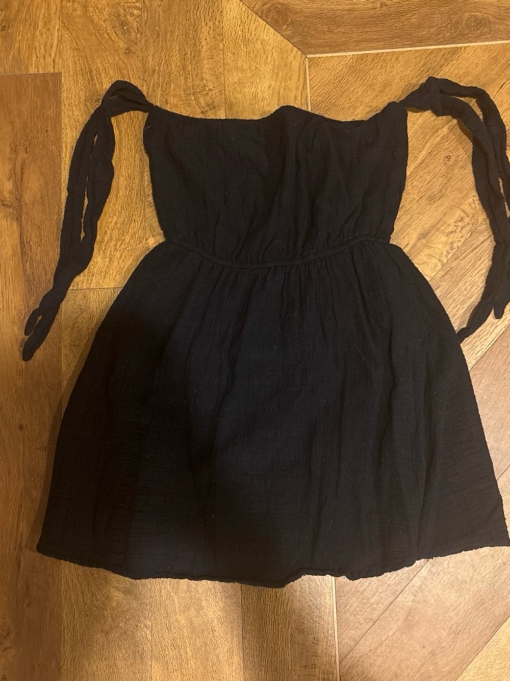 Black Girls' Tie-Shoulder Sundress - Classic Kids Dress